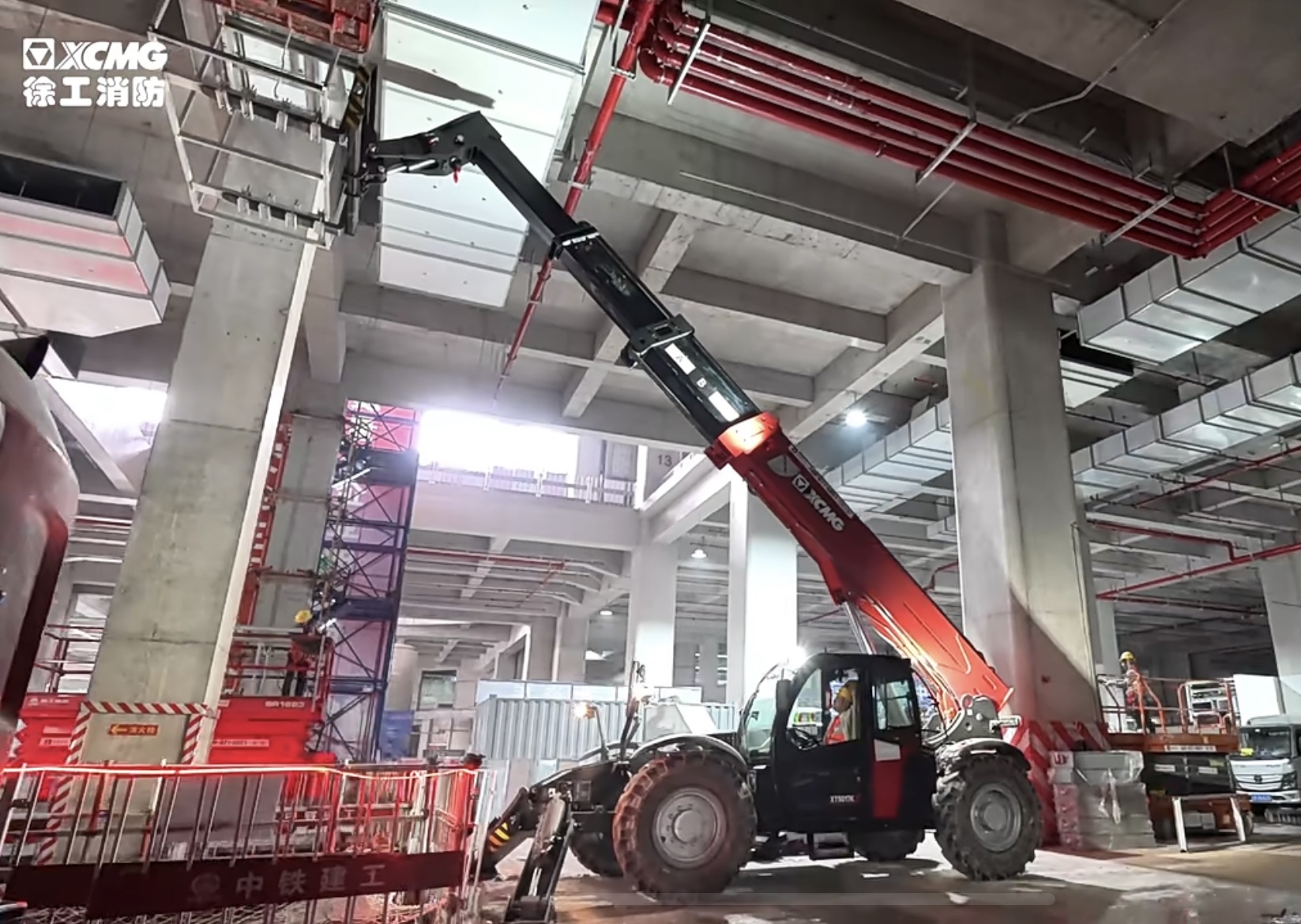 客户用了都说好！8827太阳集团XT5017K伸缩臂叉装车施工纪实